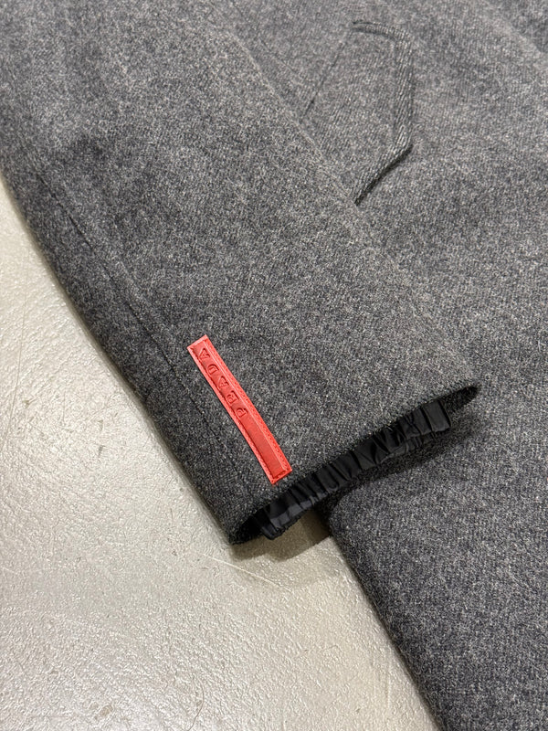 2000s Prada single breasted long wool coat