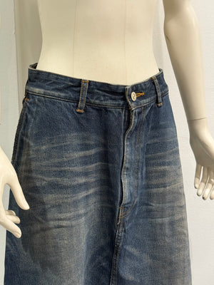 2020 Balenciaga faded wide skirt