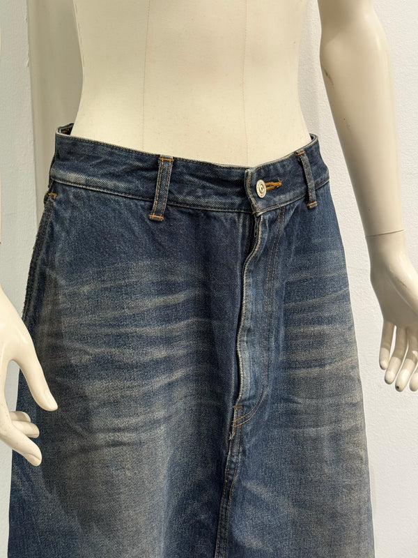 2020 Balenciaga faded wide skirt
