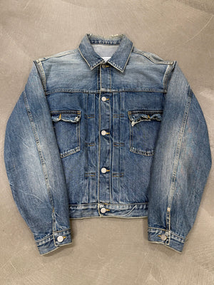 S/S2021 Maison Margiela faded distressed denim jacket