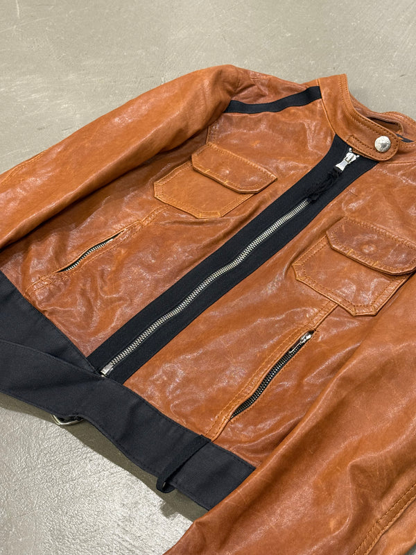 2000s Dolce & Gabbana paneled moto jacket