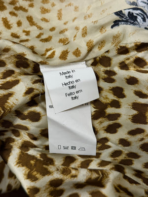 2000s Roberto Cavalli tweed set jacket & skirt