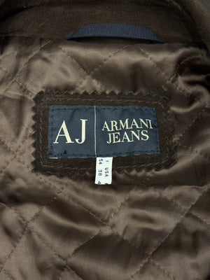 2000s Armani faded distressed biker leather jacket