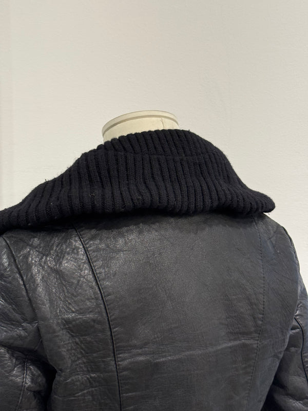 A/W2002 Balenciaga by Nicolas Ghesquiere runway aviator leather jacket