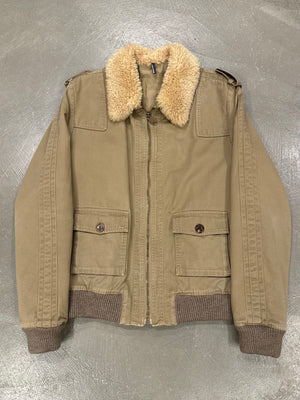 A/W 2005 Dior by Hedi Slimane shearling military jacket
