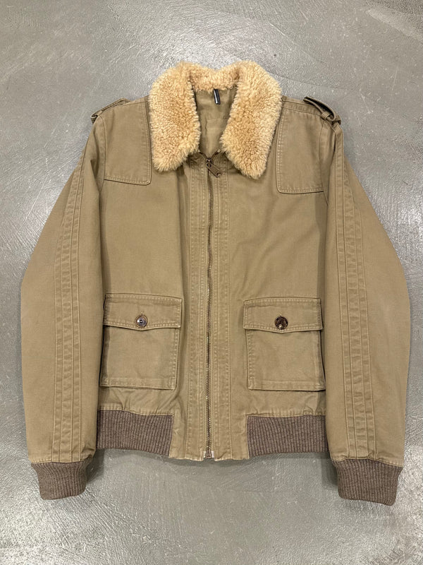 A/W 2005 Dior by Hedi Slimane shearling military jacket