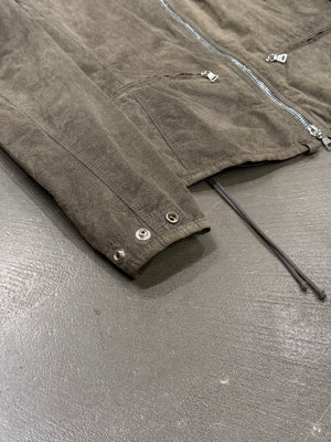 2000s Prada moto lace leather jacket