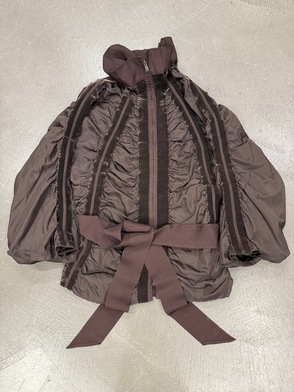 A/W2002 Yves Saint Laurent by Tom Ford ruched velvet jacket with bow belt