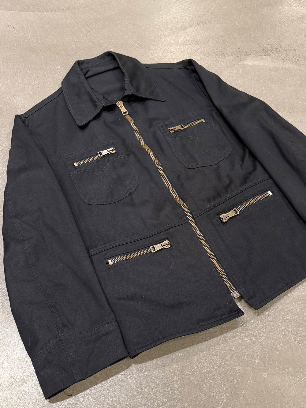 2000s Gucci by Tom Ford multi zip pocket cotton jacket