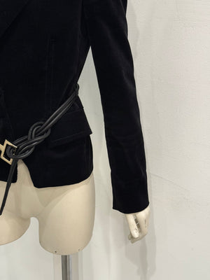 F/W2004 Gucci by Tom Ford velvet blazer with belt