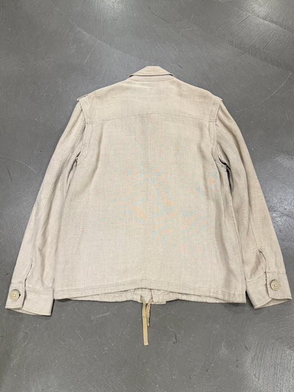 2000s Dolce & Gabbana multi-pocket linen utility jacket