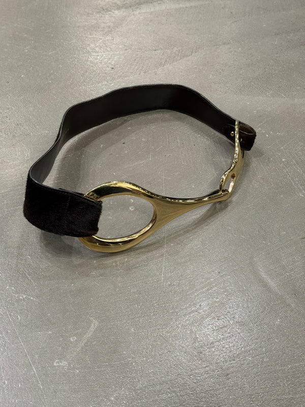 1998 Gucci by Tom Ford pony hair iconic belt