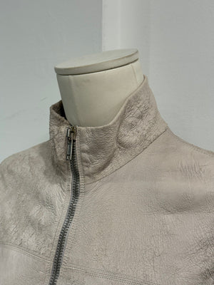 2000s Rick Owens blistered leather jacket