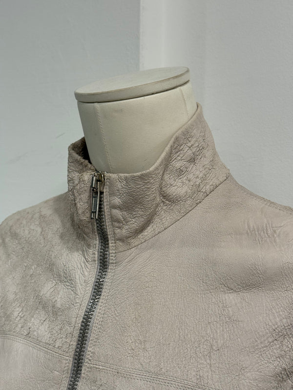 2000s Rick Owens blistered leather jacket