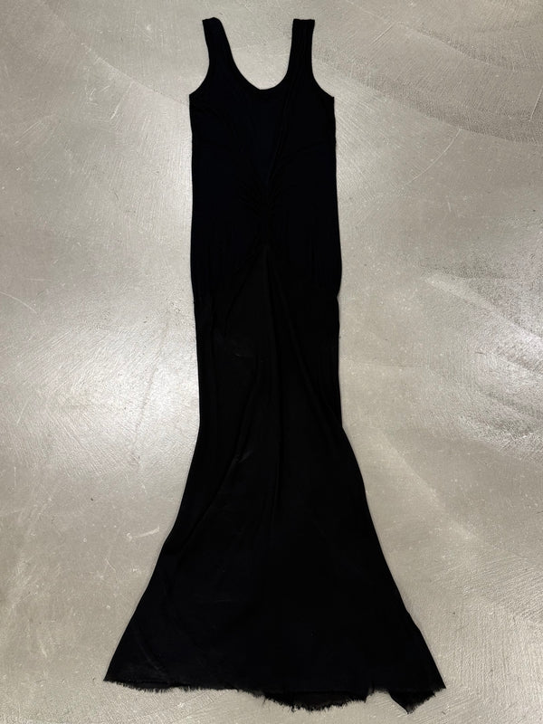 S/S2008 Rick Owens "Creatch" ruched maxi dress