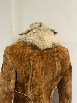 F/W2004 Roberto Cavalli shearling jacket with fur collar