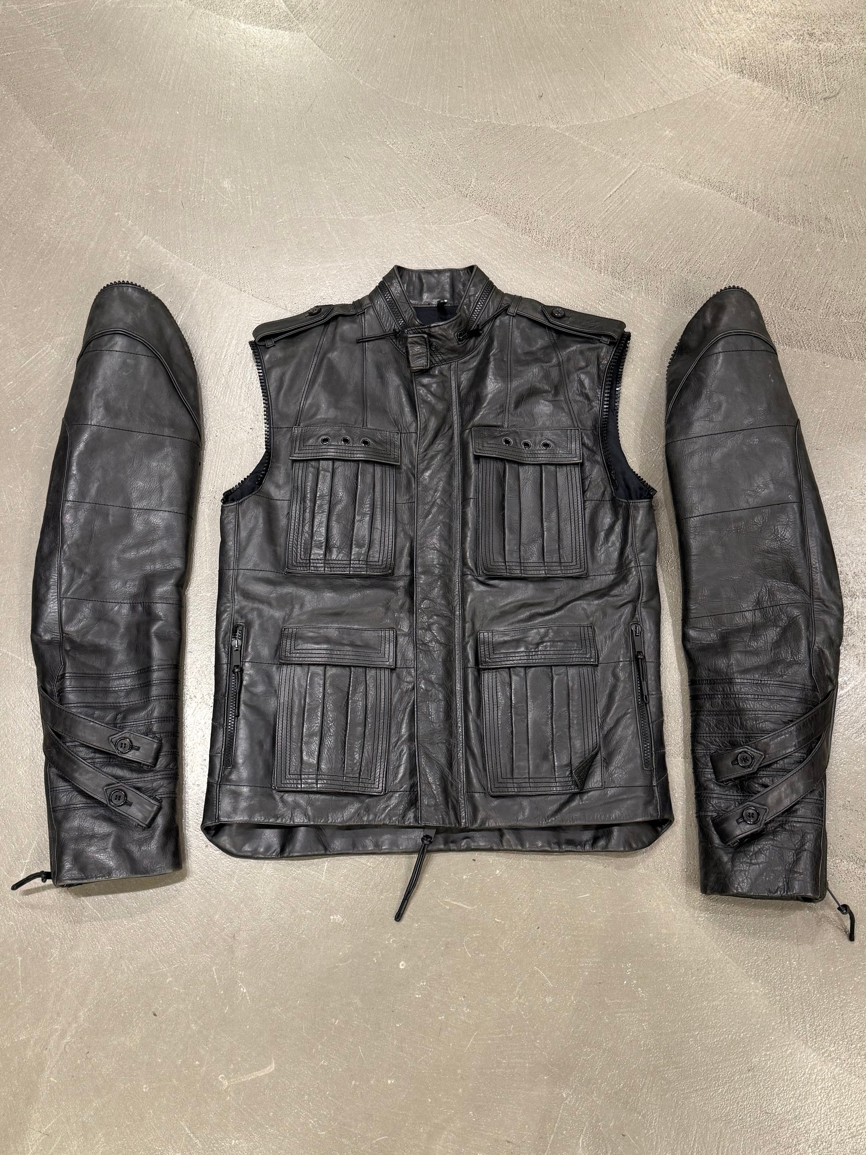 DIOR HOMME エディ期 2003 M-65デストロイレザージャケット44 A/W2003 Dior by Hedi Slimane 