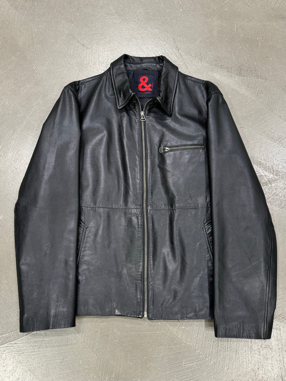 2000s Dolce & Gabbana classic leather jacket