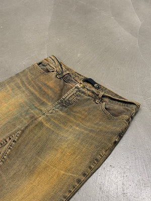 2000s Cavalli sand wash flared jeans