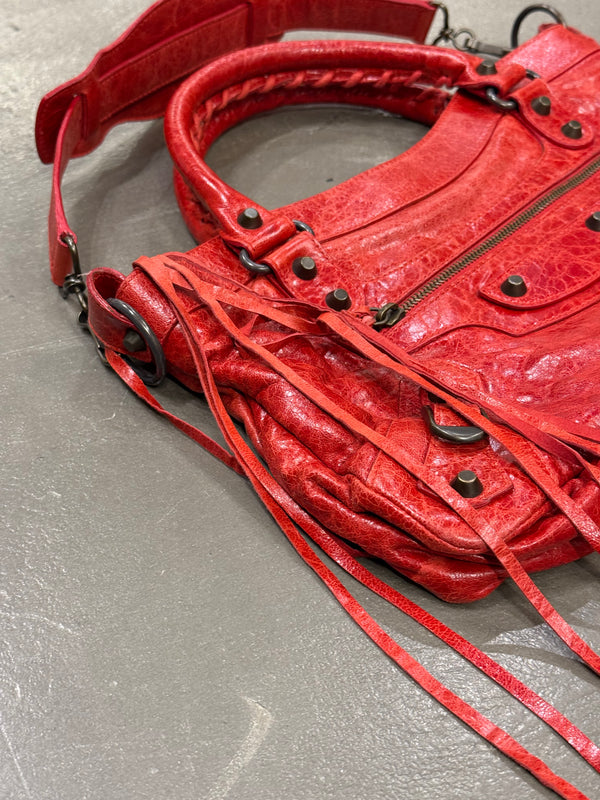 Balenciaga red city bag