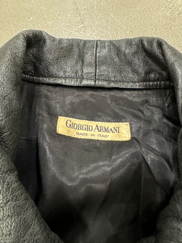 A/W1982 Giorgio Armani leather cargo bomber jacket