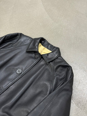 Gianni Versace oversize leather coat