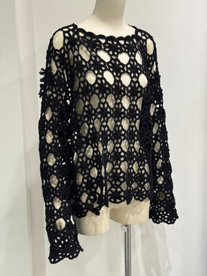2000s Dolce & Gabbana 1/1 hand knitted net sweater