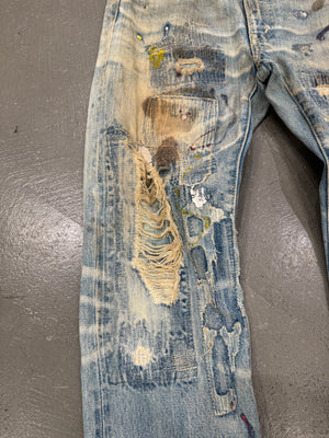 2000s Kapital boro stained distressed jeans