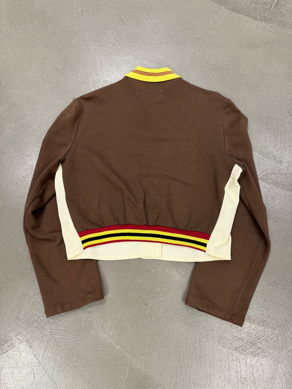 1990s Jean Paul Gaultier Junior cropped hybrid college jacket
