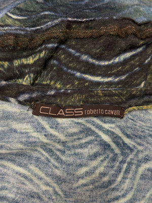 2000s Cavalli fox fur animalier print set