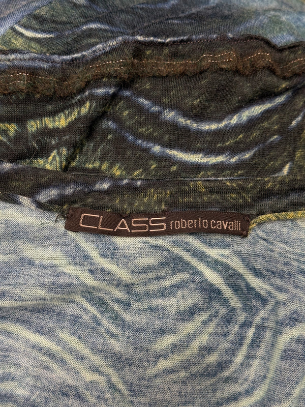 2000s Cavalli fox fur animalier print set