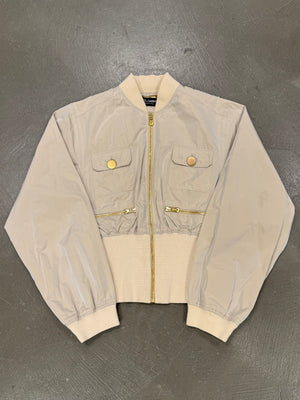 2003 Dolce & Gabbana cropped nylon bomber jacket