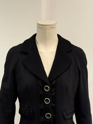 2000s Dolce & Gabbana black cropped jacket
