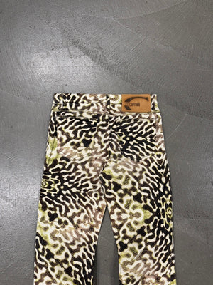 2000s Roberto Cavalli abstract print pants