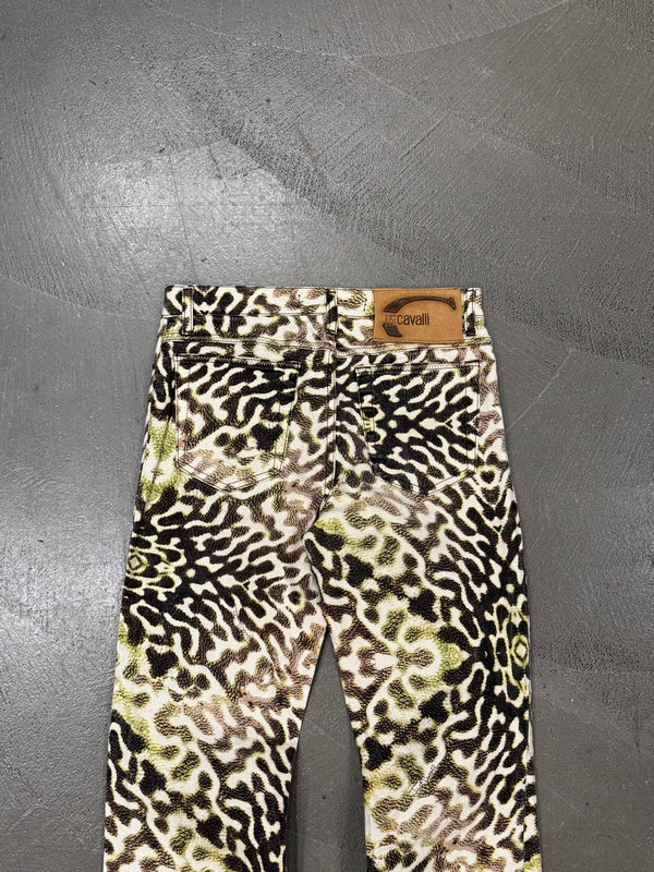 2000s Roberto Cavalli abstract print pants