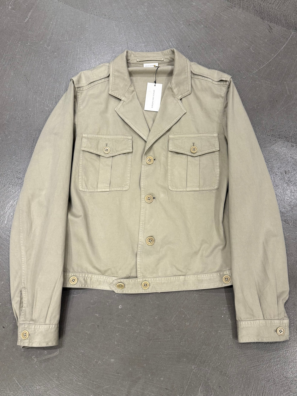 2000s Dries Van Noten cropped military jacket - new with tags