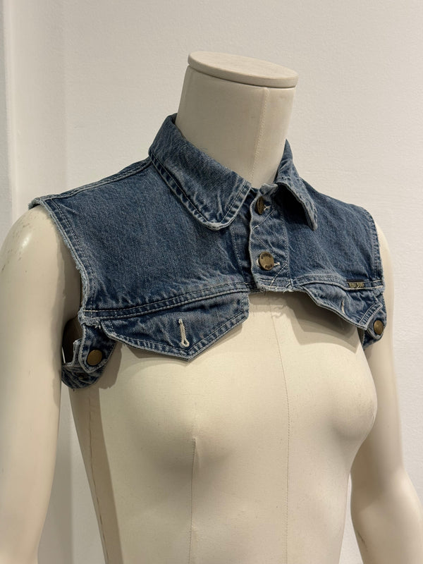 2000s Plein Sud cropped denim top