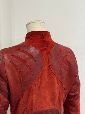 2000s Roberto Cavalli western leather jacket