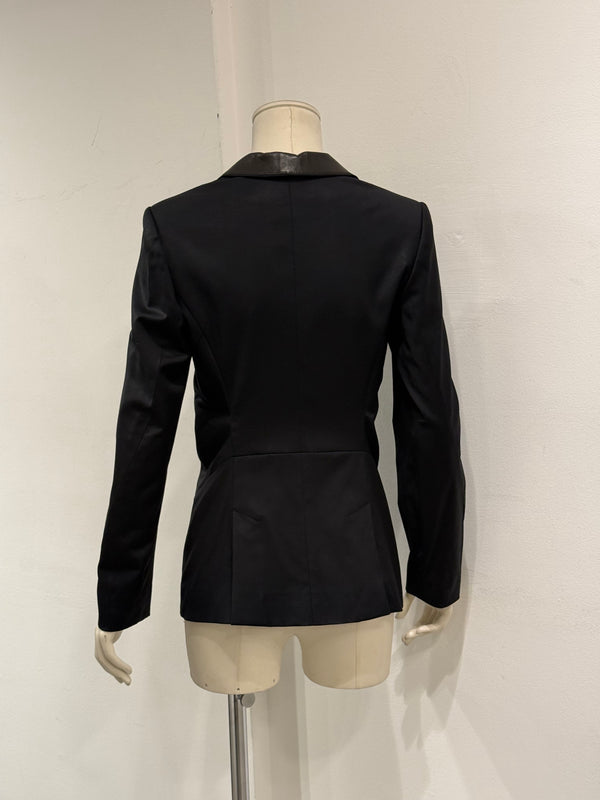 2003 Christian Dior by Galliano leather collar blazer