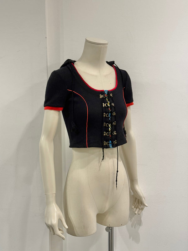 A/W2002 Dolce & Gabbana corset hooded top