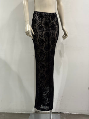 1990s Dolce & Gabbana sheer maxi skirt