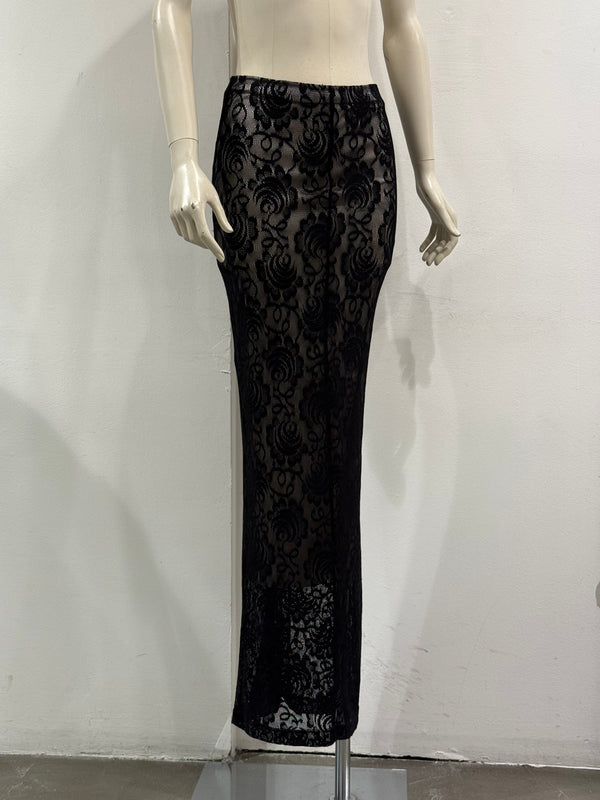 1990s Dolce & Gabbana sheer maxi skirt