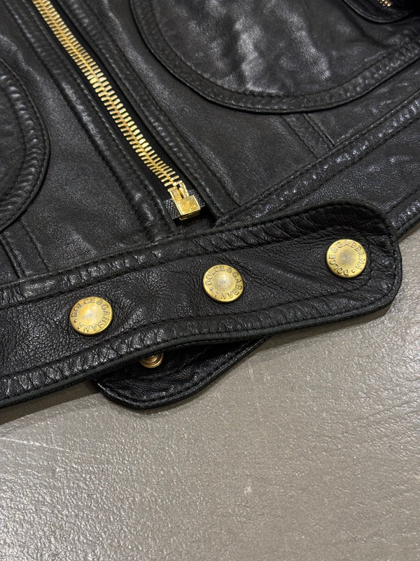 2001 Dolce & Gabbana biker leather jacket