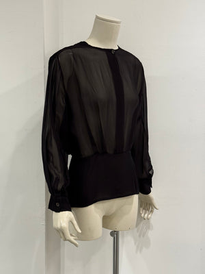 2000s Gianfranco Ferre sheer bluse