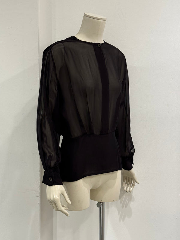 2000s Gianfranco Ferre sheer bluse