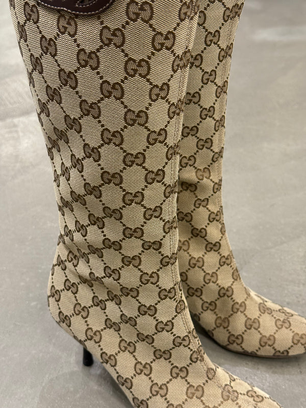 2000s Gucci by Tom Ford monogram G-logo boots