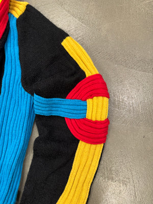 A/W2005 Gianfranco Ferré patchwork hand knitted sweater