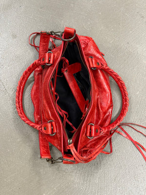 Balenciaga red city bag