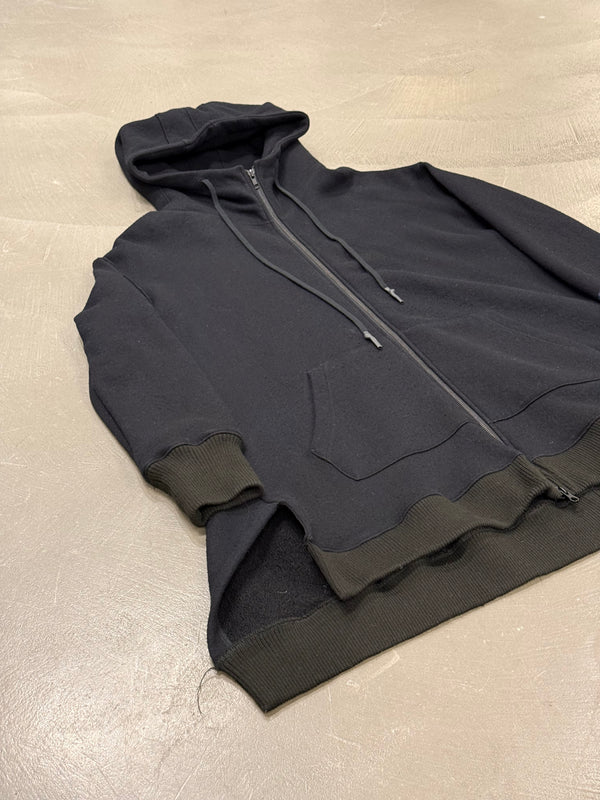 2020s Yohji Yamamoto zip-up long hoodie