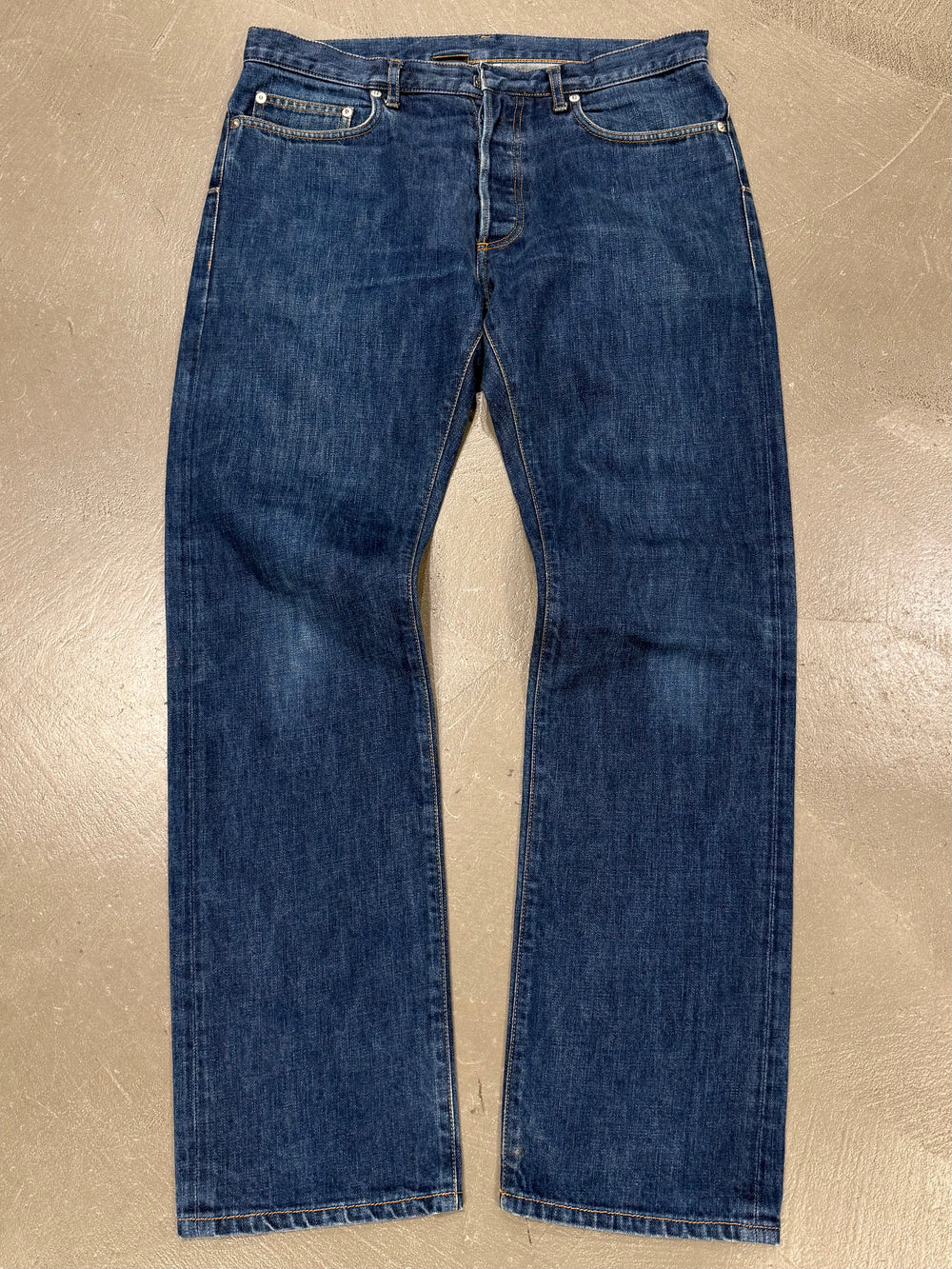 2000s Dior by Hedi Slimane classic raw denim jeans